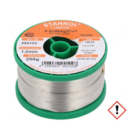 Sârmă de lipit fără plumb 1mm 0,25kg | Electronic-mag.ro | Componente Electronice