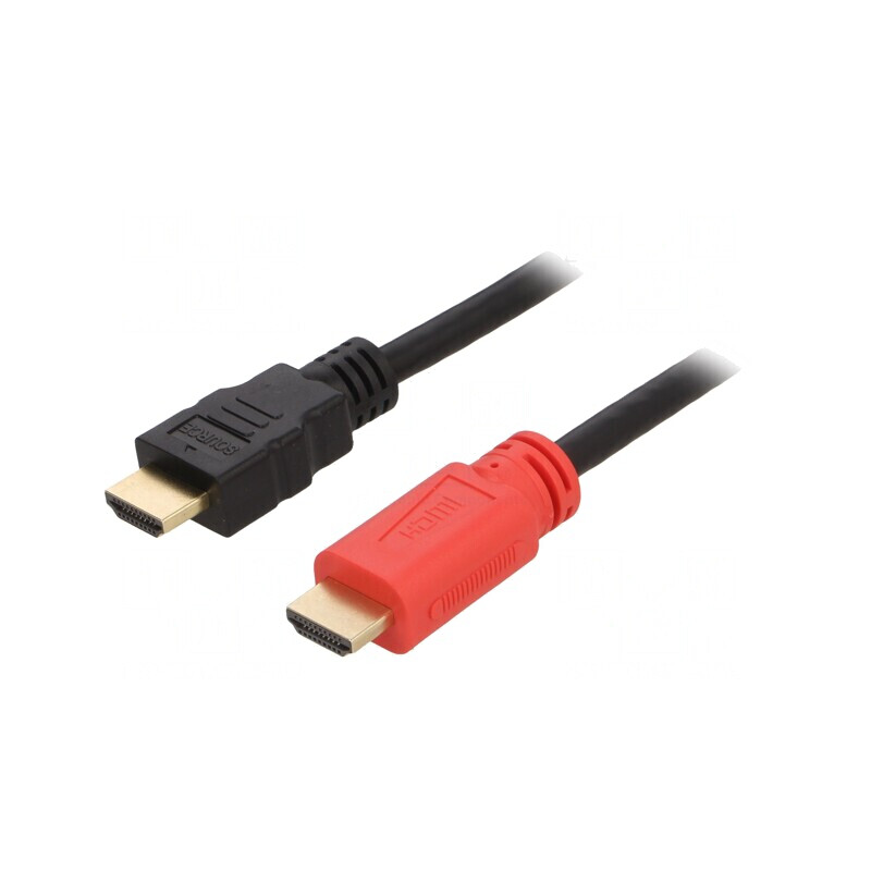 Cablu HDMI 1.4 cu Amplificator și Mufe AK-330118-100-S | Electronic-mag.ro | Componente Electronice