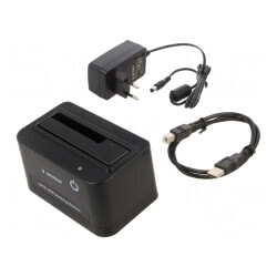 Stație de Andocare USB 2.0 Neagră | Electronic-mag.ro | Componente Electronice