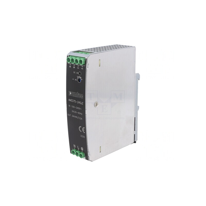 Alimentator 24VDC 3.2A 75W pentru Șină DIN | Electronic-mag.ro | Componente Electronice