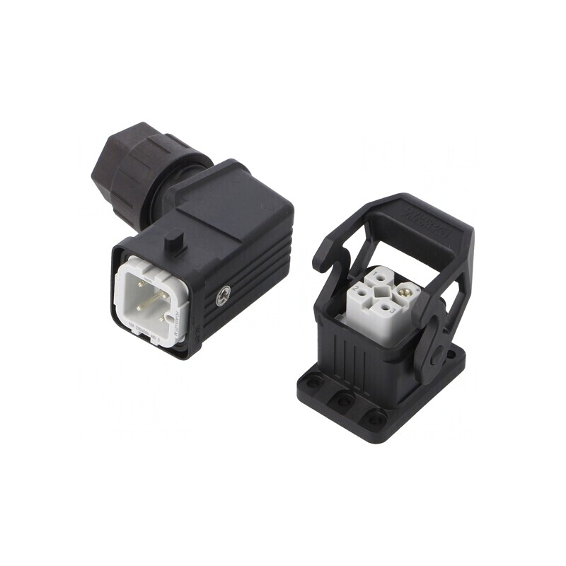 Conector Electric HDC Tată-Mamă 230V 10A 4 PIN 3 PE | Electronic-mag.ro | Componente Electronice