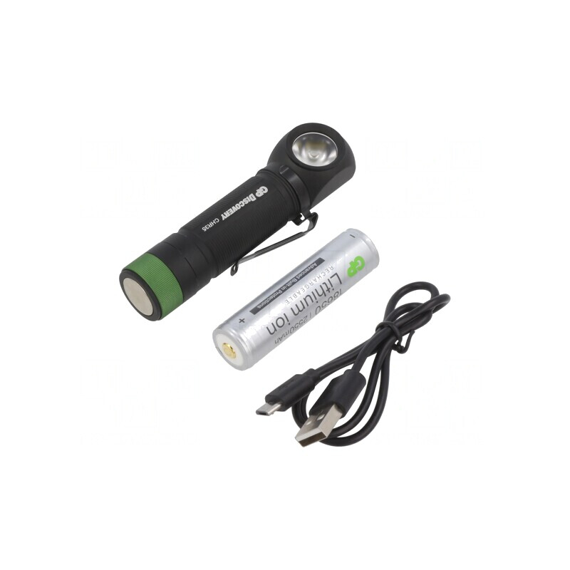 Lanternă LED Etanșă Cască 130lm IPX4 CH35 DISCOVERY 600LM 18650 | Electronic-mag.ro | Componente Electronice