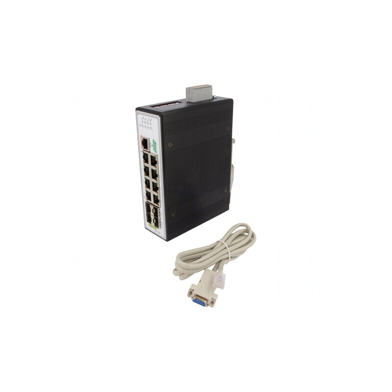 Switch Ethernet Administrabil 12 Porturi 12-60VDC 18W | Electronic-mag.ro | Componente Electronice