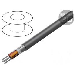 Cablu EcoCable Mini 4x28AWG  Gri Întunecat Al-PET | Electronic-mag.ro | Componente Electronice