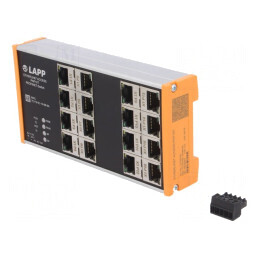 Switch Ethernet | administrabil | Număr porturi: 16 | 18÷30VDC | RJ45 | PNF16T