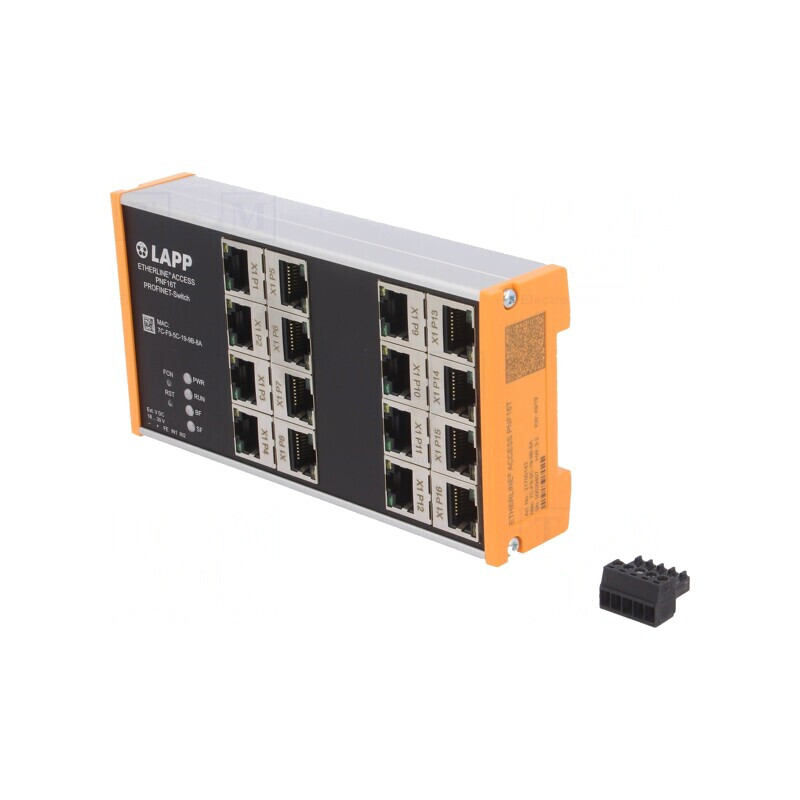 Switch Ethernet Administrabil 16 Porturi RJ45 18-30VDC | Electronic-mag.ro | Componente Electronice