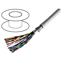 Cablu PVC 13x2x28AWG 50V 91,5m fără Conductor de protecție