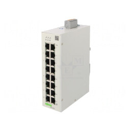 Switch Ethernet Administrabil 16 Porturi RJ45 12-60VDC | Electronic-mag.ro | Componente Electronice