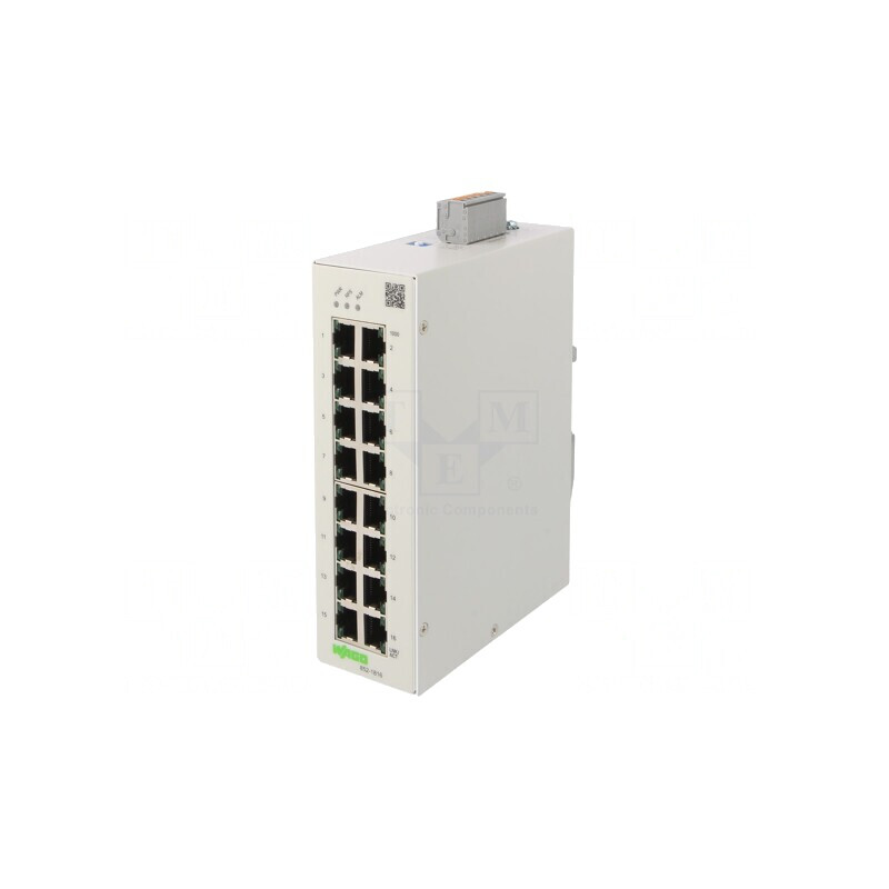 Switch Ethernet Administrabil 16 Porturi RJ45 12-60VDC | Electronic-mag.ro | Componente Electronice