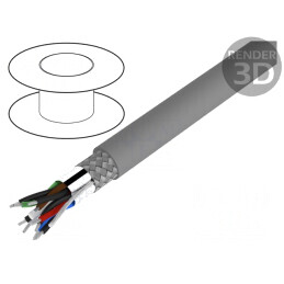Cablu Alpha Essential C&C 5x2x28AWG Gri Închis 300V | Electronic-mag.ro | Componente Electronice