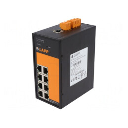 Switch Ethernet Neadministrabil 8 Porturi 18-30VDC | Electronic-mag.ro | Componente Electronice