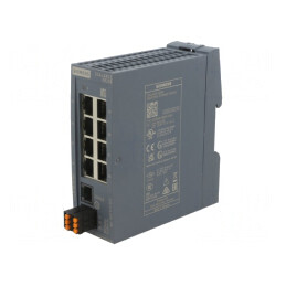 Switch Ethernet Administrabil 8 Porturi RJ45 24VDC | Electronic-mag.ro | Componente Electronice