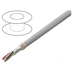 Cablu EcoCable Mini 6x2x22AWG MPPE Gri 30,5m | Electronic-mag.ro | Componente Electronice