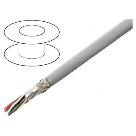 Cablu EcoCable Mini 6x2x22AWG MPPE Gri 30,5m | Electronic-mag.ro | Componente Electronice