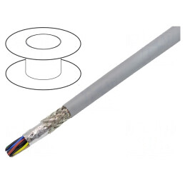 Cablu EcoCable Mini 8x2x24AWG gri închis 30,5m | Electronic-mag.ro | Componente Electronice
