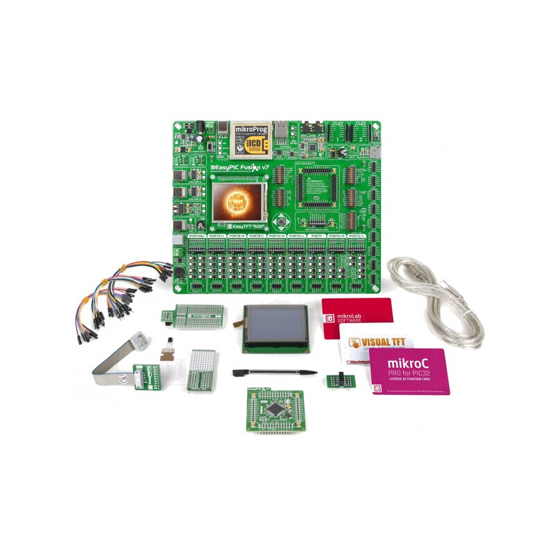 Kit Dezvoltare Microchip PIC32 Mikrolab | Electronic-mag.ro | Componente Electronice