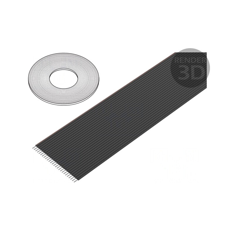 Cablu Bandă Neecranat PVC 26x28AWG 1,27mm 100FT | Electronic-mag.ro | Componente Electronice