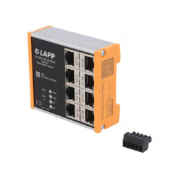Switch Ethernet | administrabil | Număr porturi: 8 | 18÷30VDC | RJ45 | PNF08T