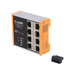 Switch Ethernet Administrabil 8 Porturi 18-30VDC RJ45 | Electronic-mag.ro | Componente Electronice