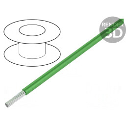 Cablu HookUp Wire litat Cu PTFE verde 22AWG 305m