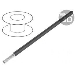 Cablu HookUp Wire litat Cu 22AWG PTFE gri închis 305m | Electronic-mag.ro | Componente Electronice