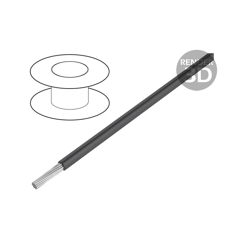 Cablu HookUp Wire litat Cu 22AWG PTFE gri închis 305m | Electronic-mag.ro | Componente Electronice