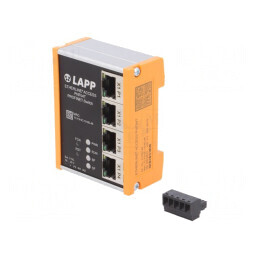 Switch Ethernet | administrabil | Număr porturi: 4 | 18÷30VDC | RJ45 | PNF04T