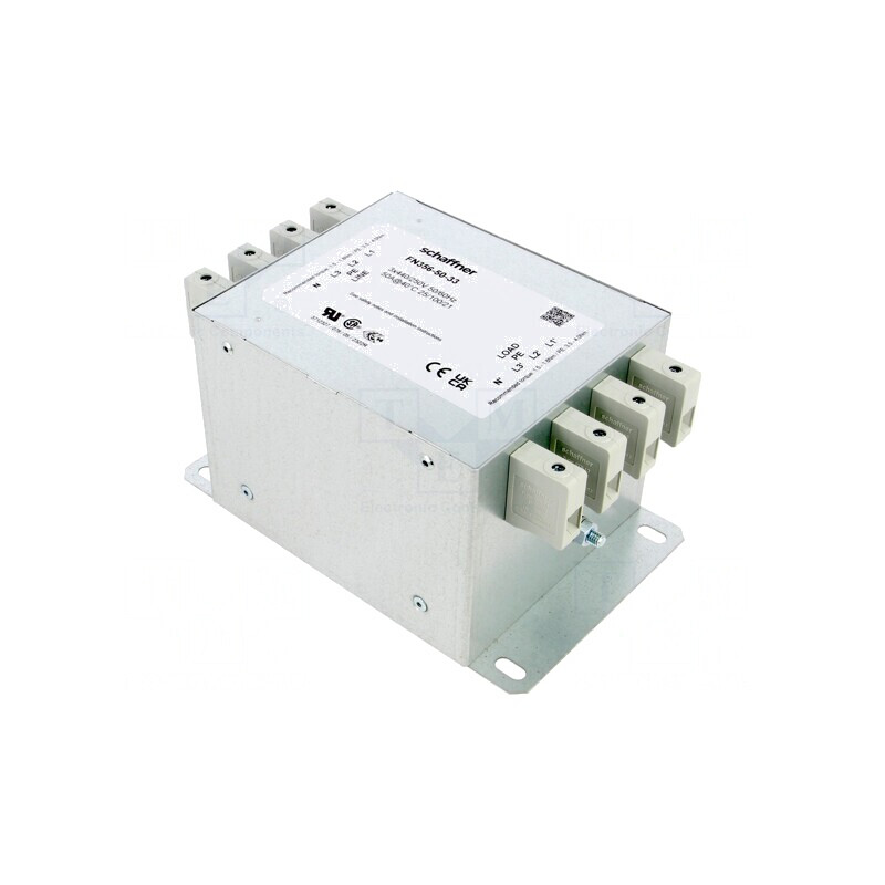 Filtru Anti-Interferențe Trifazic 440VAC FN356-50-33 | Electronic-mag.ro | Componente Electronice