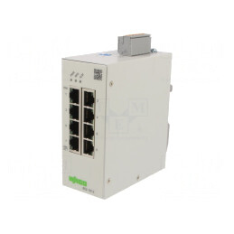 Switch Ethernet Administrabil 8 Porturi RJ45 24-48VDC | Electronic-mag.ro | Componente Electronice