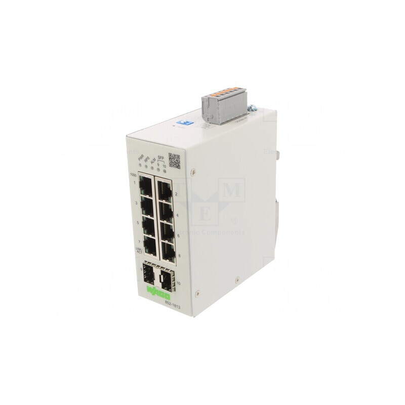 Switch Ethernet Administrabil 10 Porturi 24-48VDC IP30 | Electronic-mag.ro | Componente Electronice