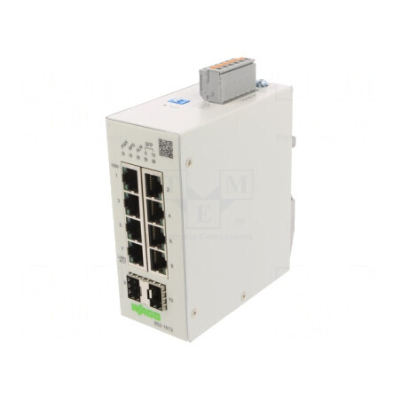 Switch Ethernet Administrabil 10 Porturi 24-48VDC IP30 | Electronic-mag.ro | Componente Electronice