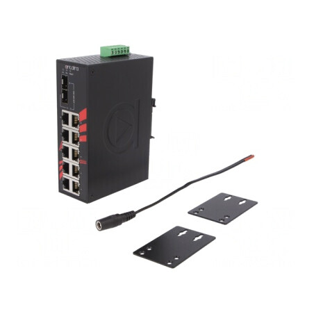Switch Ethernet Neadministrabil 12 Porturi 12-48VDC | Electronic-mag.ro | Componente Electronice