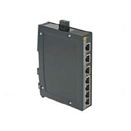 Switch Ethernet Neadministrabil 7 Porturi RJ45 9-60VDC | Electronic-mag.ro | Componente Electronice