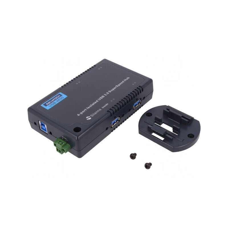 HUB USB 3.0 x4 5Gbps 10-30VDC Kit cu Cablu | Electronic-mag.ro | Componente Electronice