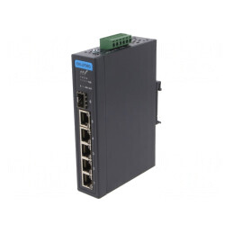 Switch Ethernet neadministrabil 6 porturi 48VDC IP30 | Electronic-mag.ro | Componente Electronice