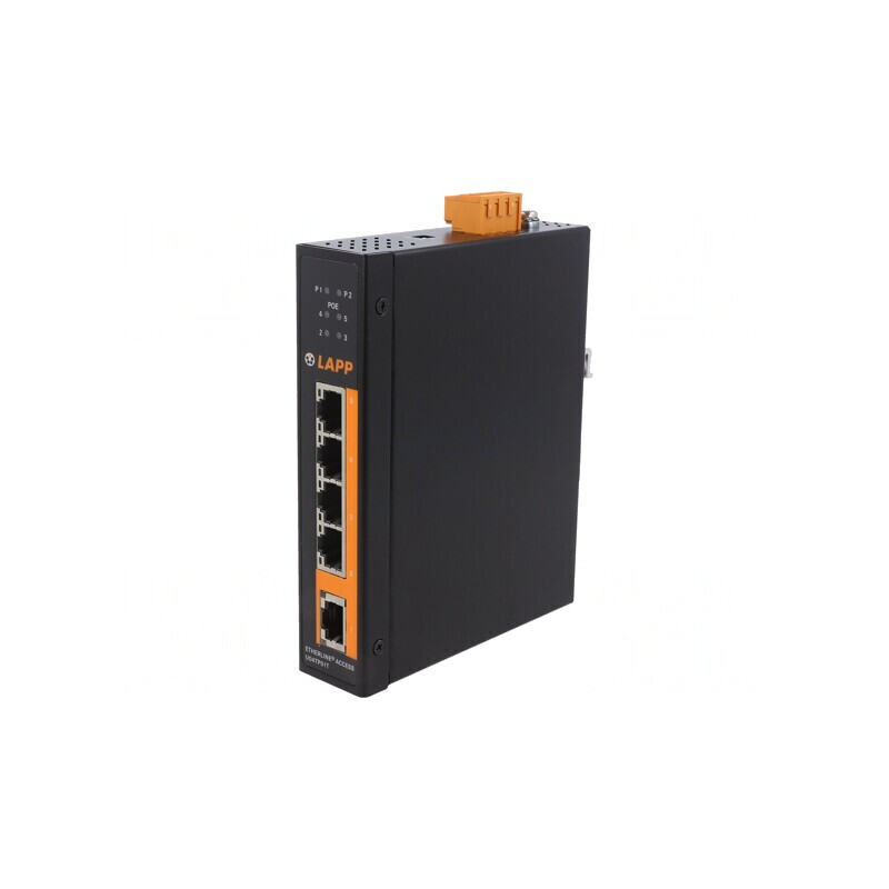 Switch Ethernet 5 Porturi 12-36VDC | Electronic-mag.ro | Componente Electronice