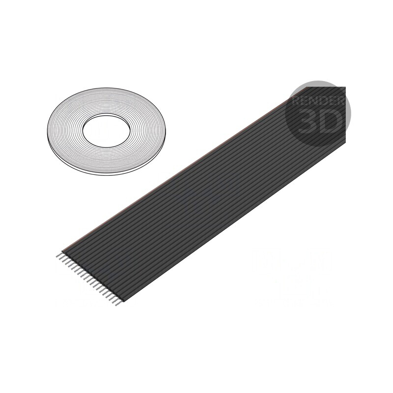 Cablu bandă neecranat PVC 20x28AWG 1,27mm 100FT | Electronic-mag.ro | Componente Electronice