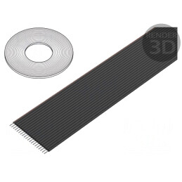 Cablu bandă neecranat PVC 20x28AWG 1,27mm 100FT | Electronic-mag.ro | Componente Electronice