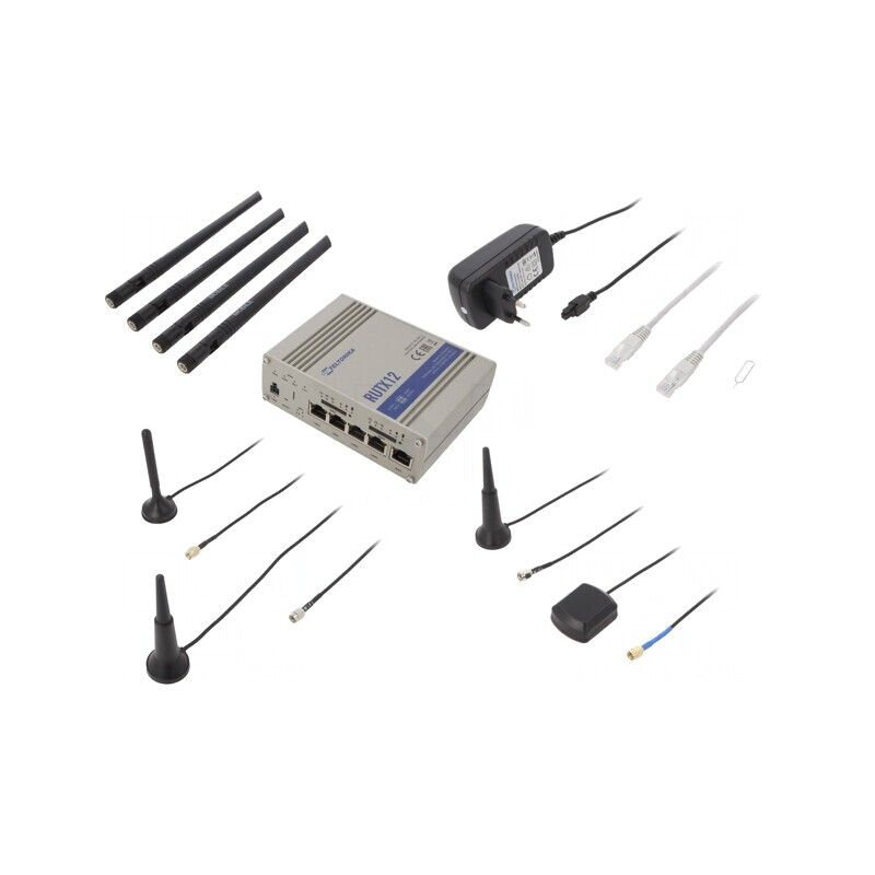 Router LTE GNSS 256MB 132x44.2x95.1mm RUTX12 | Electronic-mag.ro | Componente Electronice Router LTE GNSS 256MB 132x44.2x95.1mm RUTX12 | Electronic-mag.ro | Componente Electronice