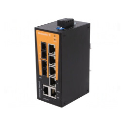 Switch Ethernet 8 Porturi neadministrabil 9,6-60VDC | Electronic-mag.ro | Componente Electronice