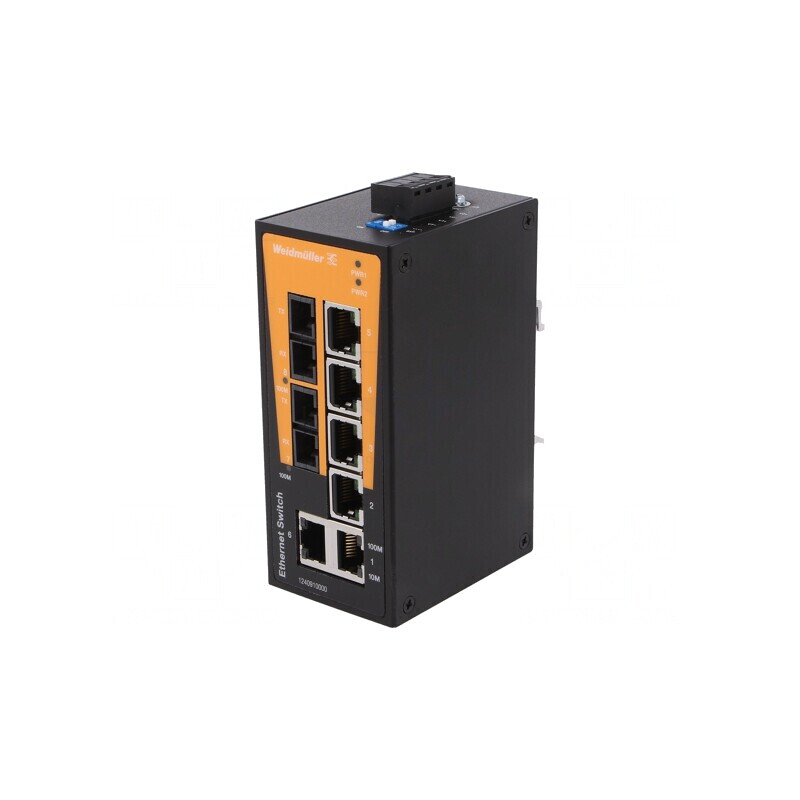 Switch Ethernet 8 Porturi neadministrabil 9,6-60VDC | Electronic-mag.ro | Componente Electronice