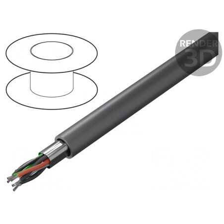 Cablu EcoCable Mini 3x2x20AWG Gri Întunecat Al-PET MPPE | Electronic-mag.ro | Componente Electronice
