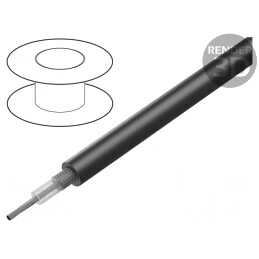 Cablu: coaxial; RG58A/U; litat; Cu; PVC; negru; 305m; Øcablu: 4,95mm