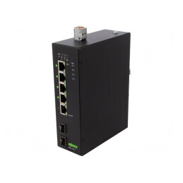 Switch Ethernet Neadministrabil 7 Porturi 24-57VDC | Electronic-mag.ro | Componente Electronice