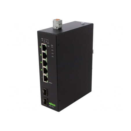 Switch Ethernet Neadministrabil 7 Porturi 24-57VDC | Electronic-mag.ro | Componente Electronice
