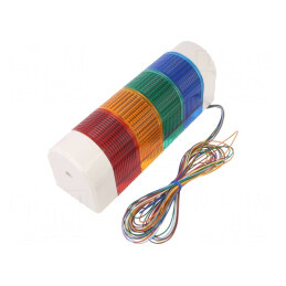 Coloană de Semnalizare LED 24VDC IP54 WME-402DFB-RYGB | Electronic-mag.ro | Componente Electronice