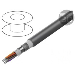 Cablu EcoCable Mini 10x26AWG MPPE 300V 30.5m Gri Închis | Electronic-mag.ro | Componente Electronice