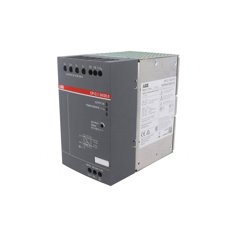 Alimentator Pulsatoriu DIN 480W 24VDC 22.5-28.5V | Electronic-mag.ro | Componente Electronice