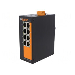 Switch Ethernet Neadministrabil 8 Porturi 12-48VDC | Electronic-mag.ro | Componente Electronice