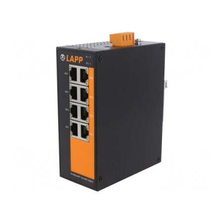 Switch Ethernet Neadministrabil 8 Porturi 12-48VDC | Electronic-mag.ro | Componente Electronice